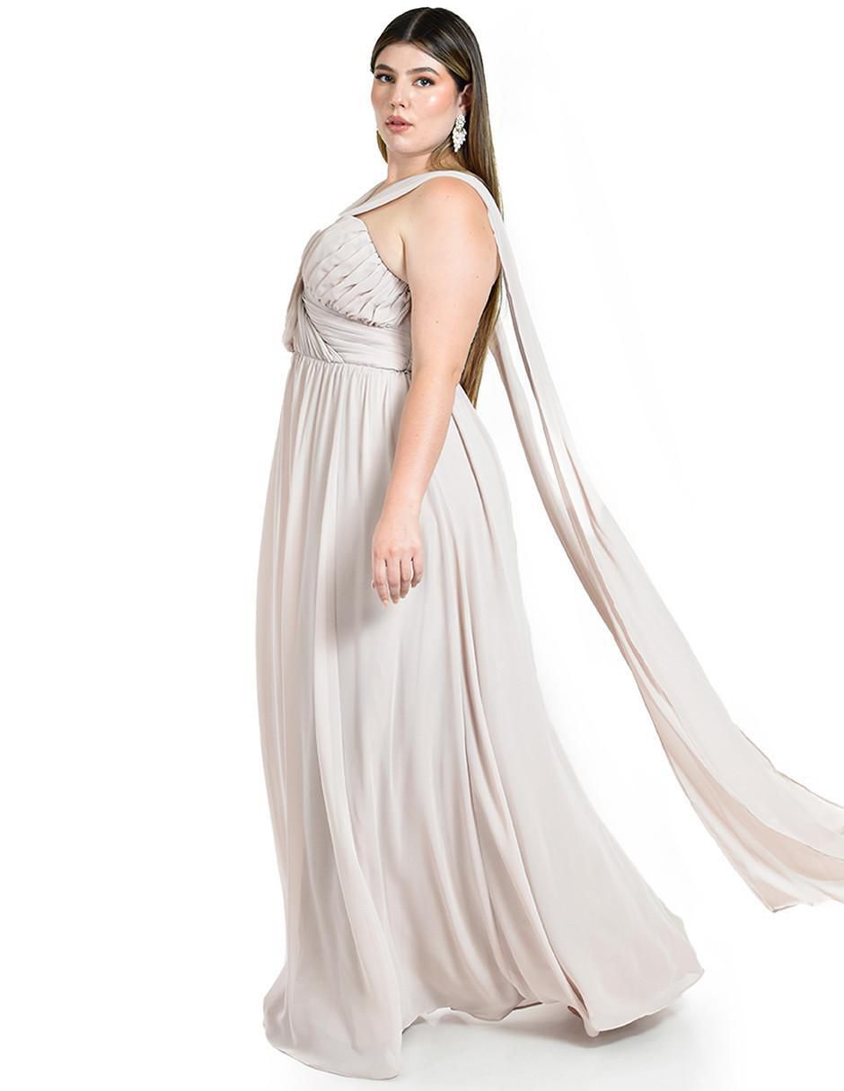 Vestido maxi de fiesta escote corazón 2