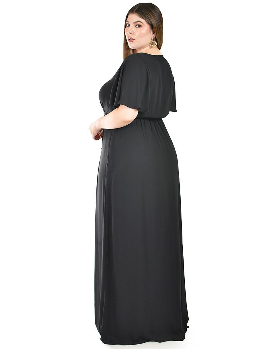 Vestido maxi de fiesta escote V 3