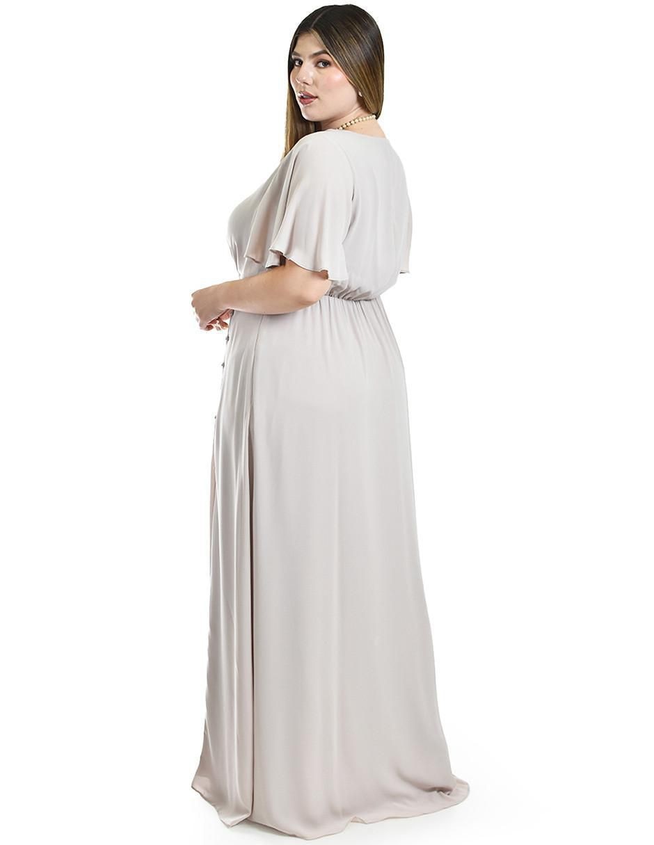 Vestido maxi de fiesta escote V 3