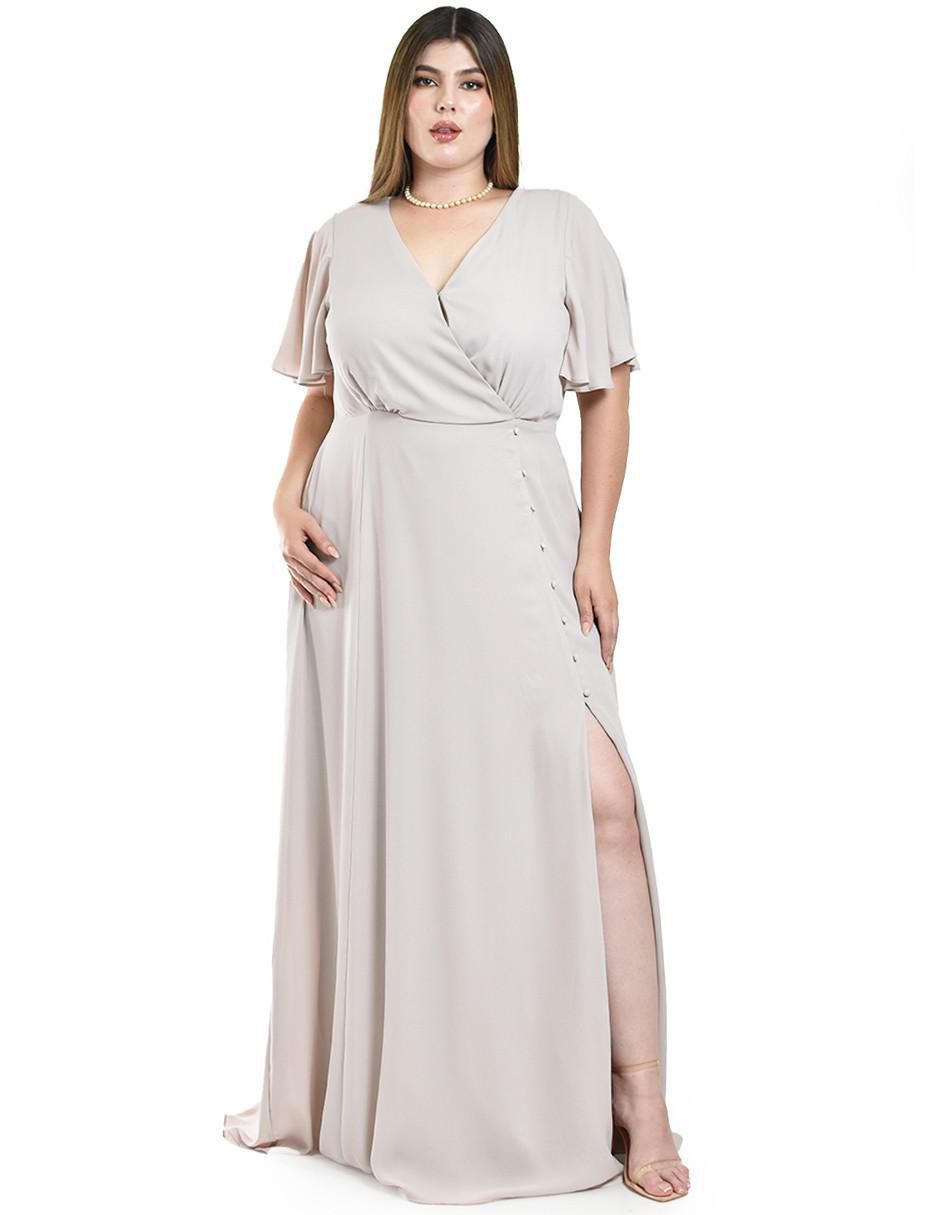Vestido maxi de fiesta escote V 5