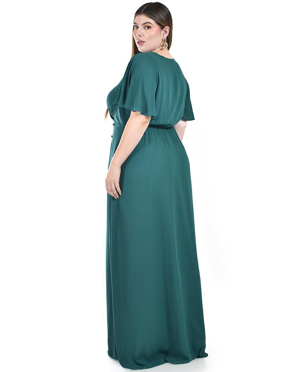 Vestido maxi de fiesta escote V 3