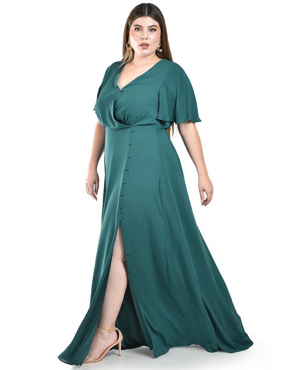 Vestido maxi de fiesta escote V 4