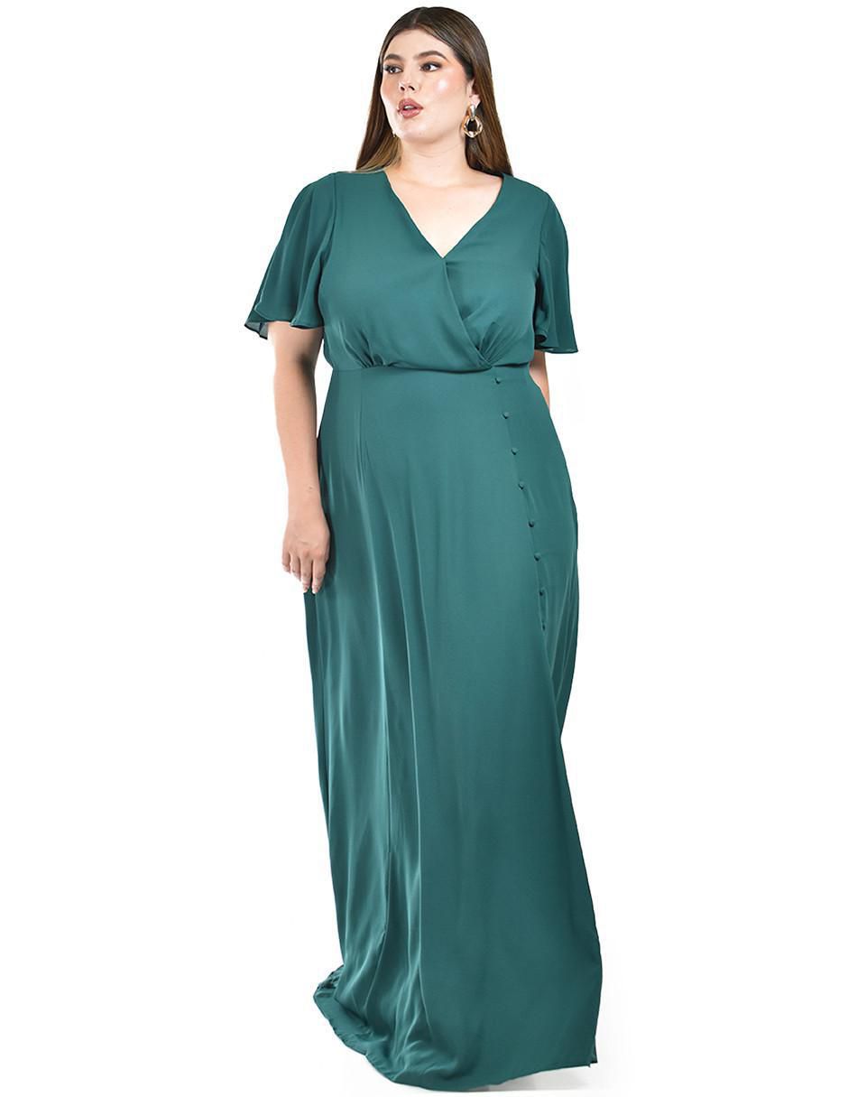 Vestido maxi de fiesta escote V 5