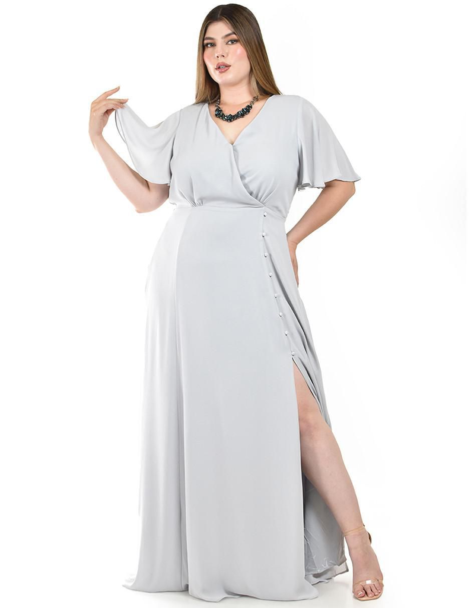 Vestido maxi de fiesta escote V