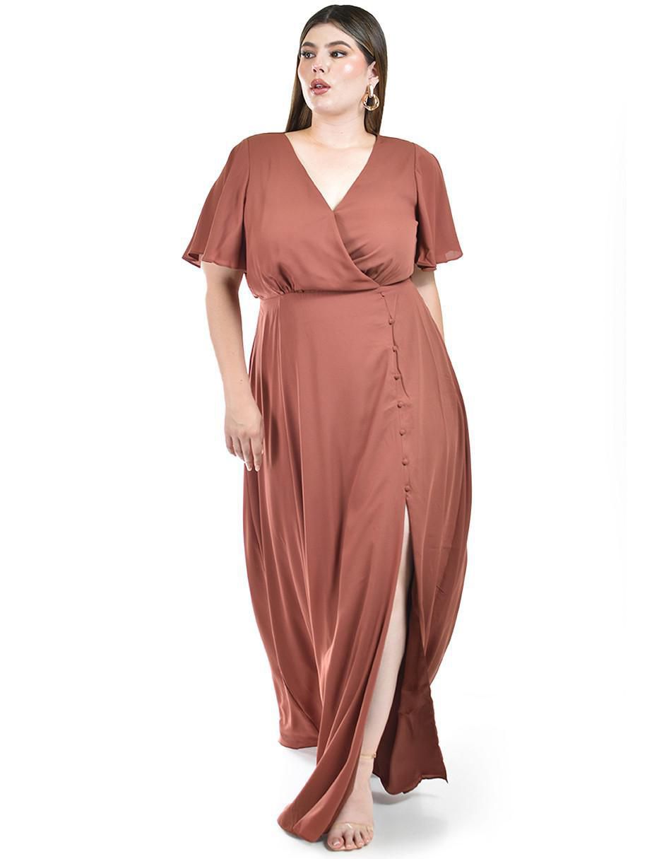 Vestido maxi de fiesta escote V