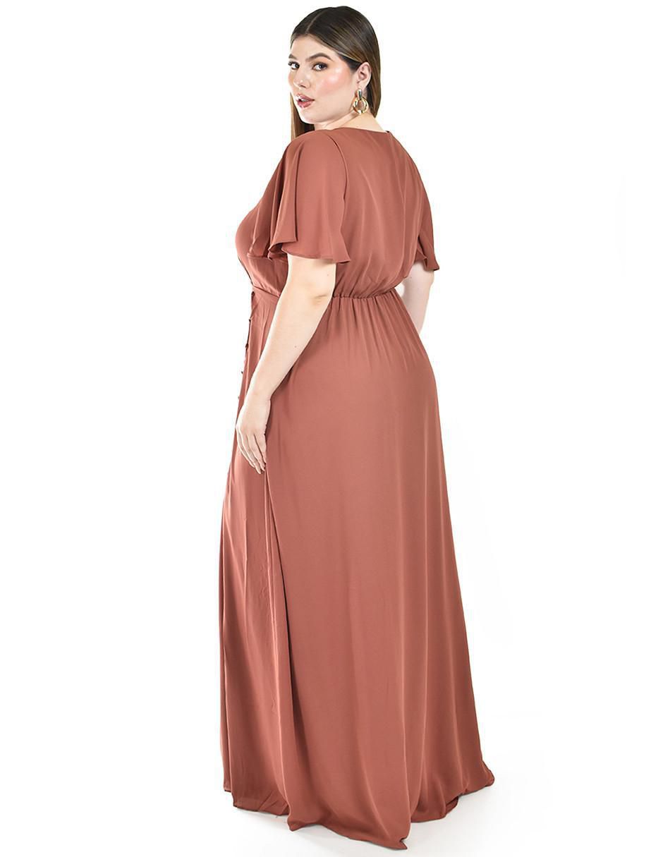 Vestido maxi de fiesta escote V 3