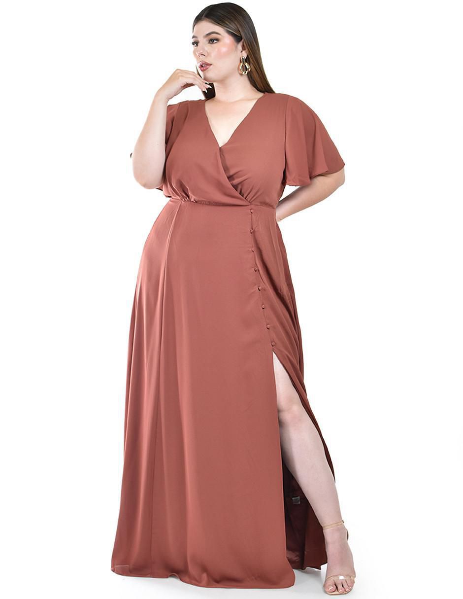 Vestido maxi de fiesta escote V 5