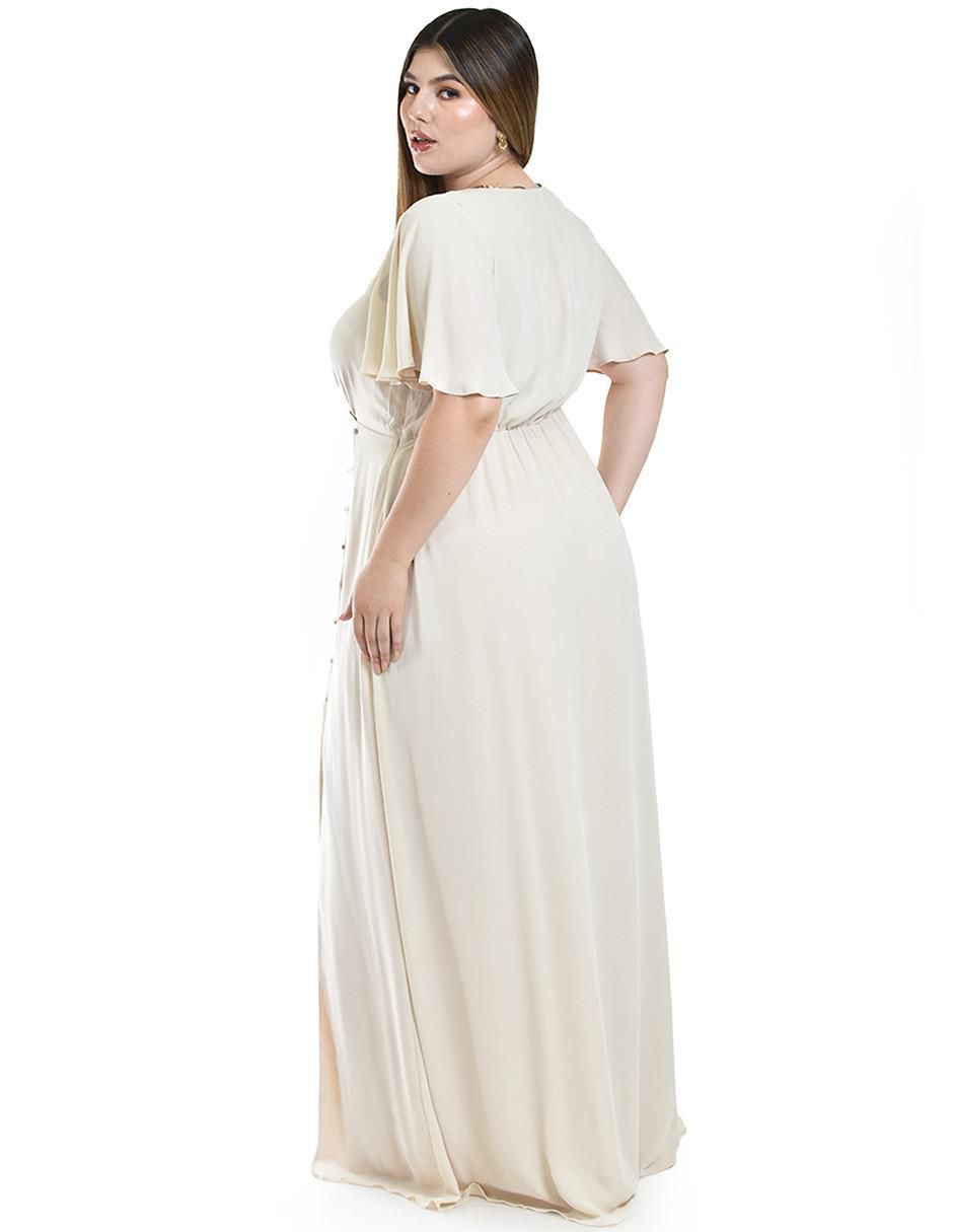 Vestido maxi de fiesta escote V 3