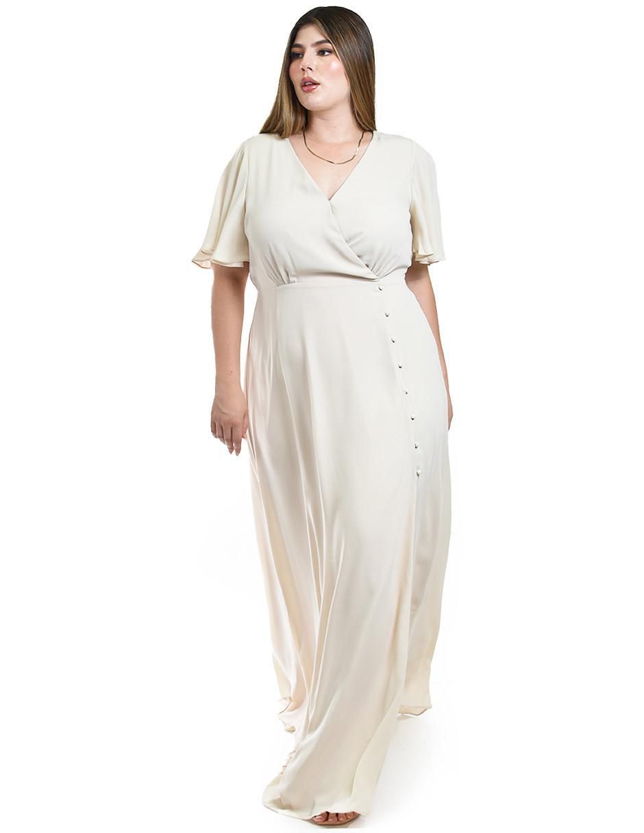 Vestido maxi de fiesta escote V 5