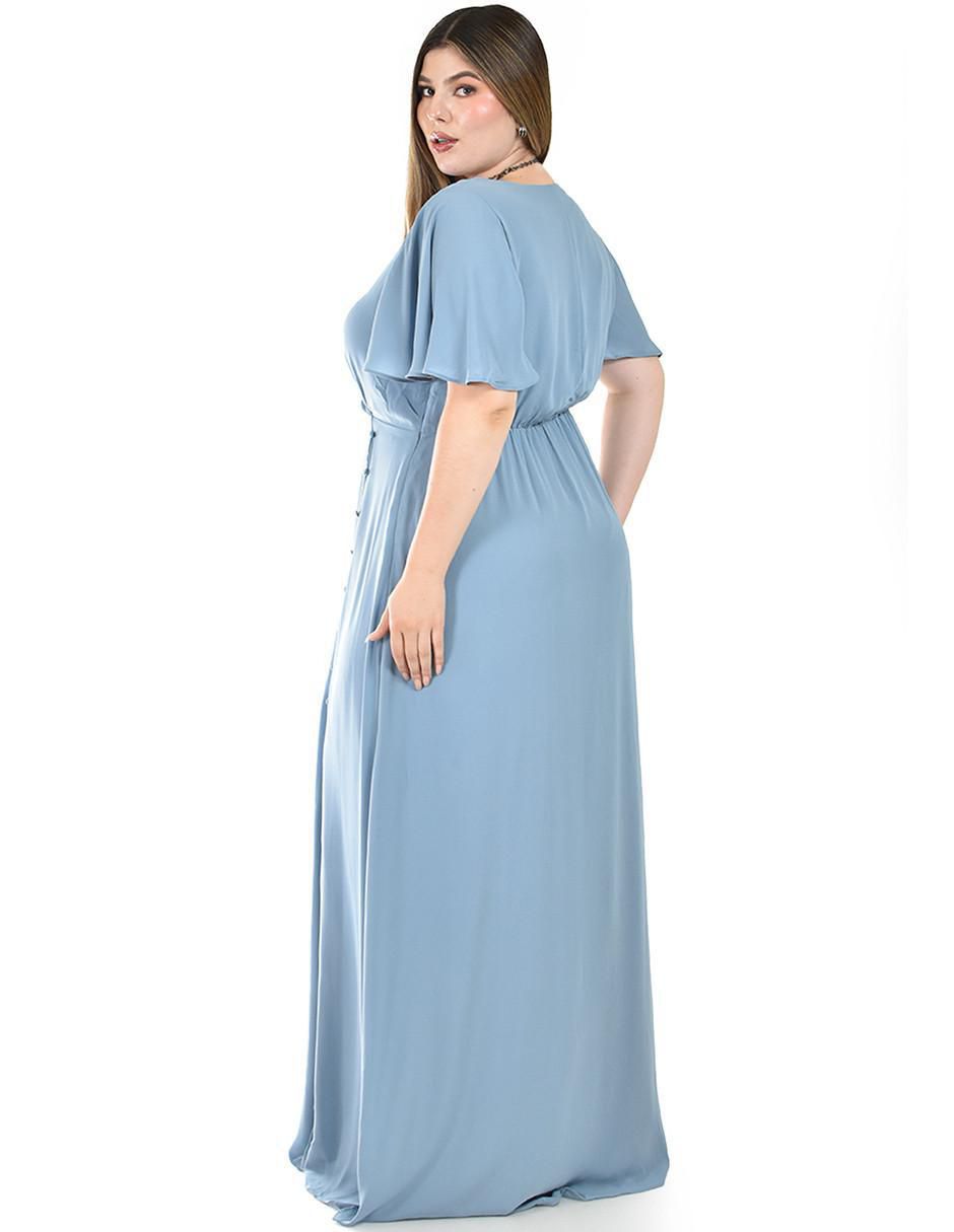 Vestido maxi de fiesta escote V 3