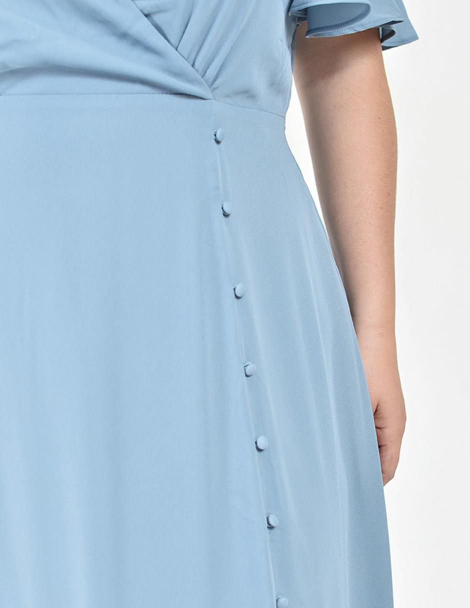 Vestido maxi de fiesta escote V 4