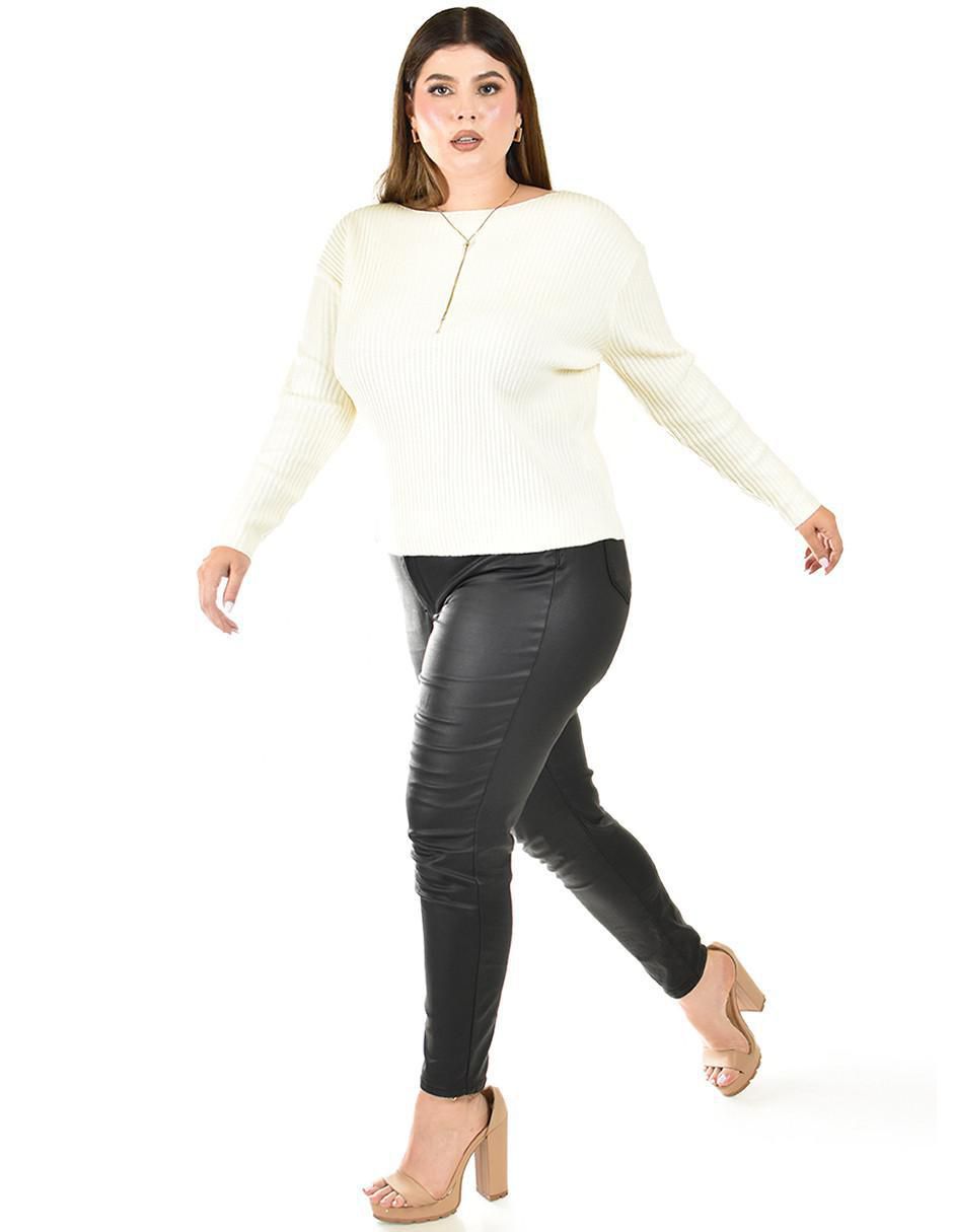 Suéter cuello ojal para mujer 2