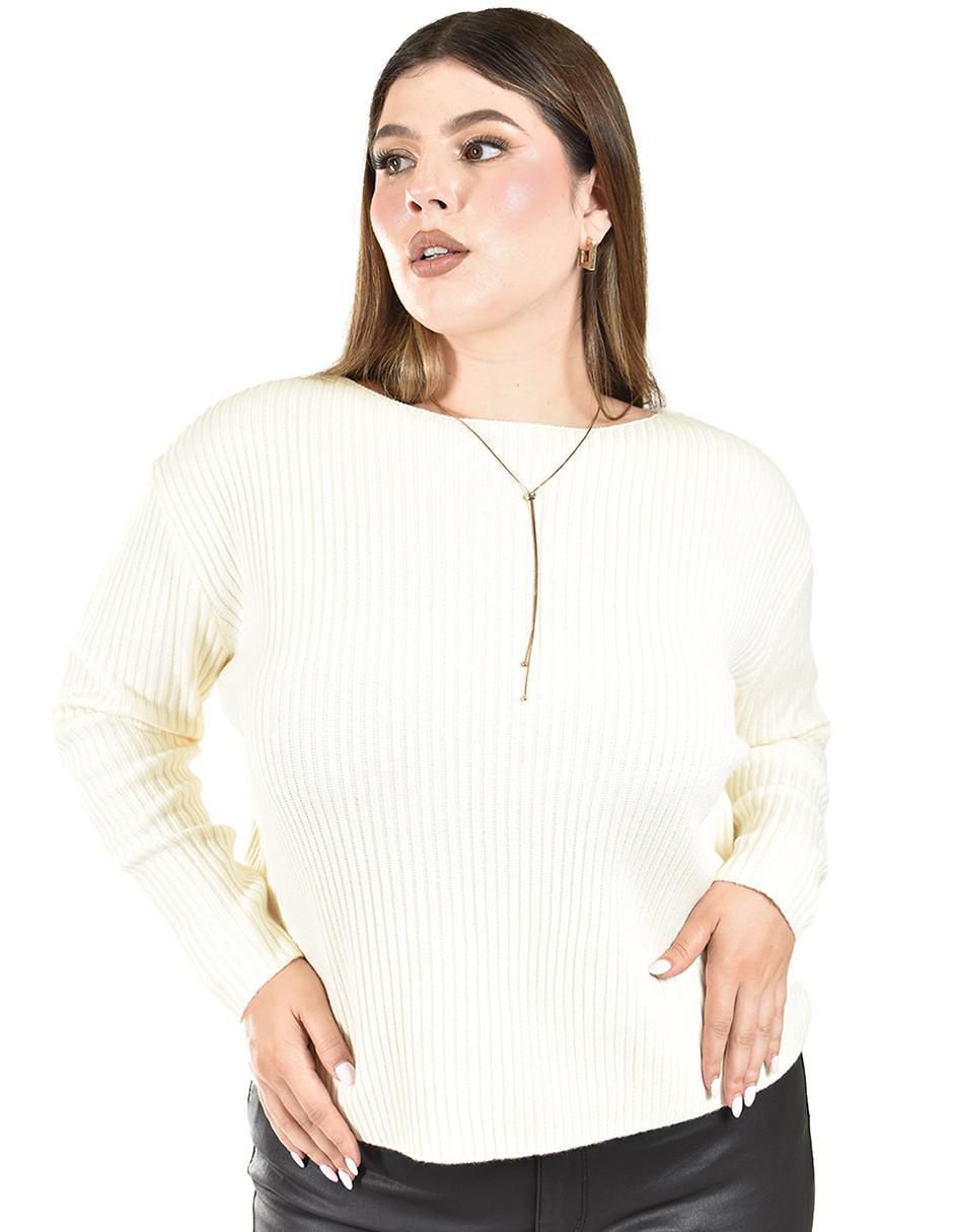 Suéter cuello ojal para mujer 5