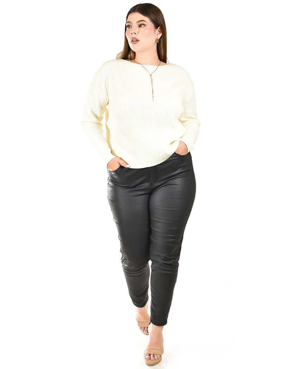 Suéter cuello ojal para mujer 6