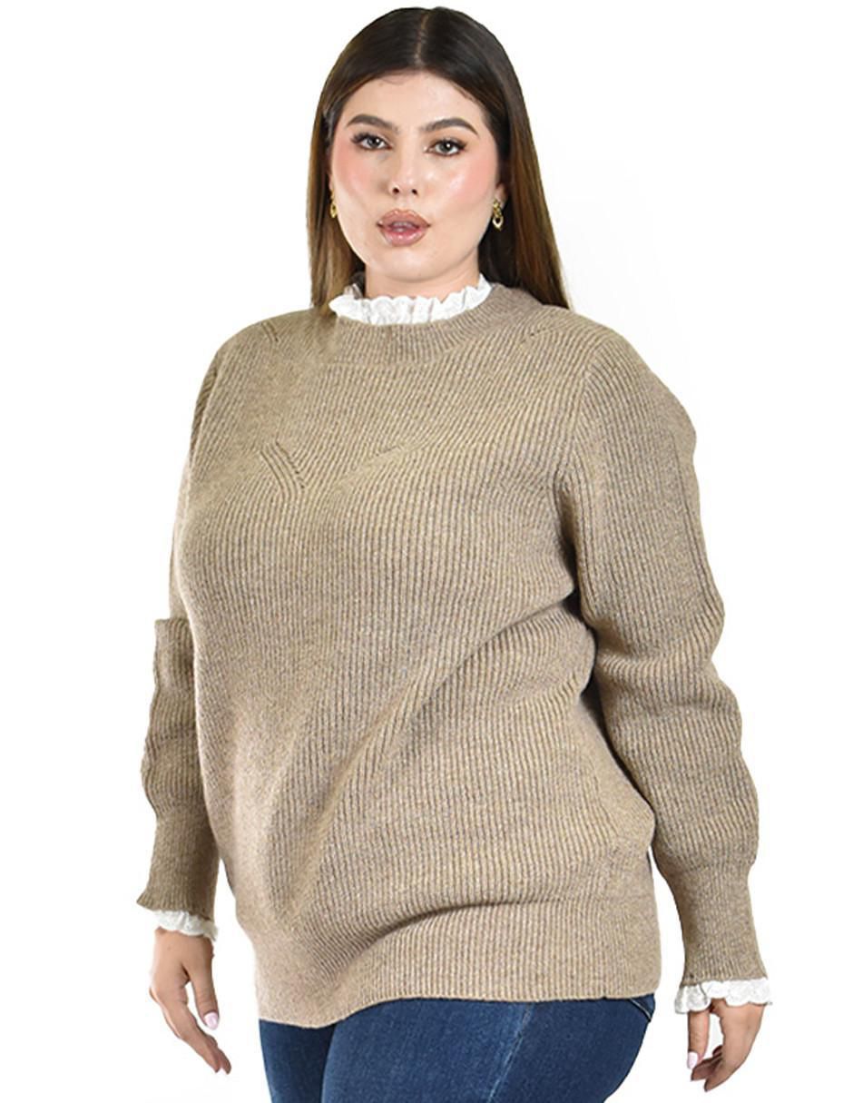 Suéter cuello redondo para mujer 2