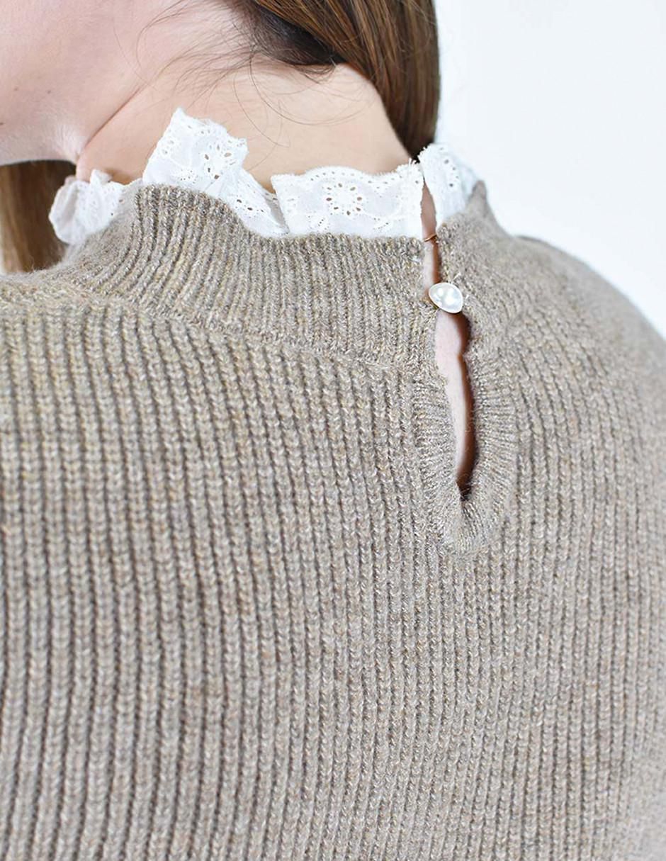 Suéter cuello redondo para mujer 4