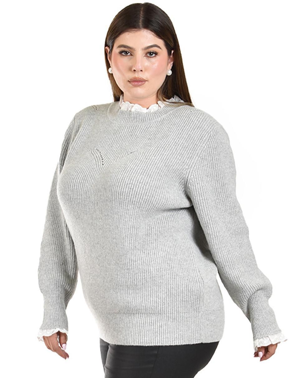 Suéter cuello redondo para mujer 2