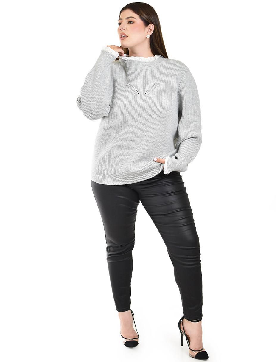 Suéter cuello redondo para mujer 7