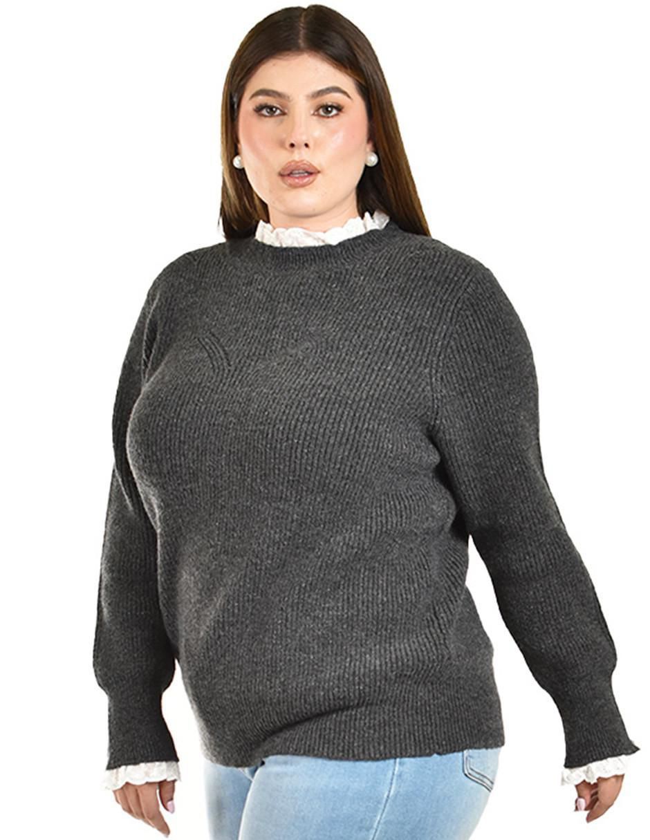 Suéter cuello redondo para mujer 2