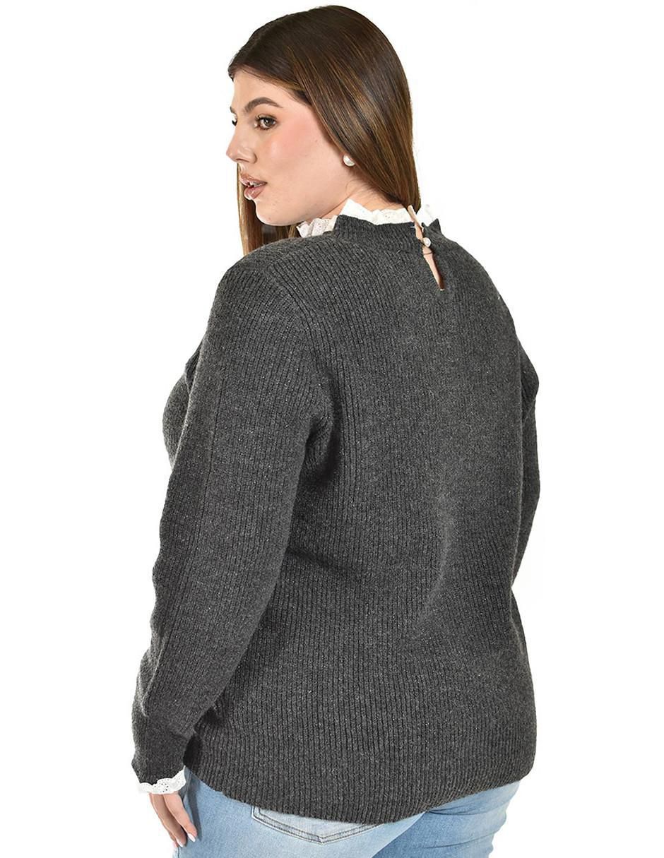 Suéter cuello redondo para mujer 3
