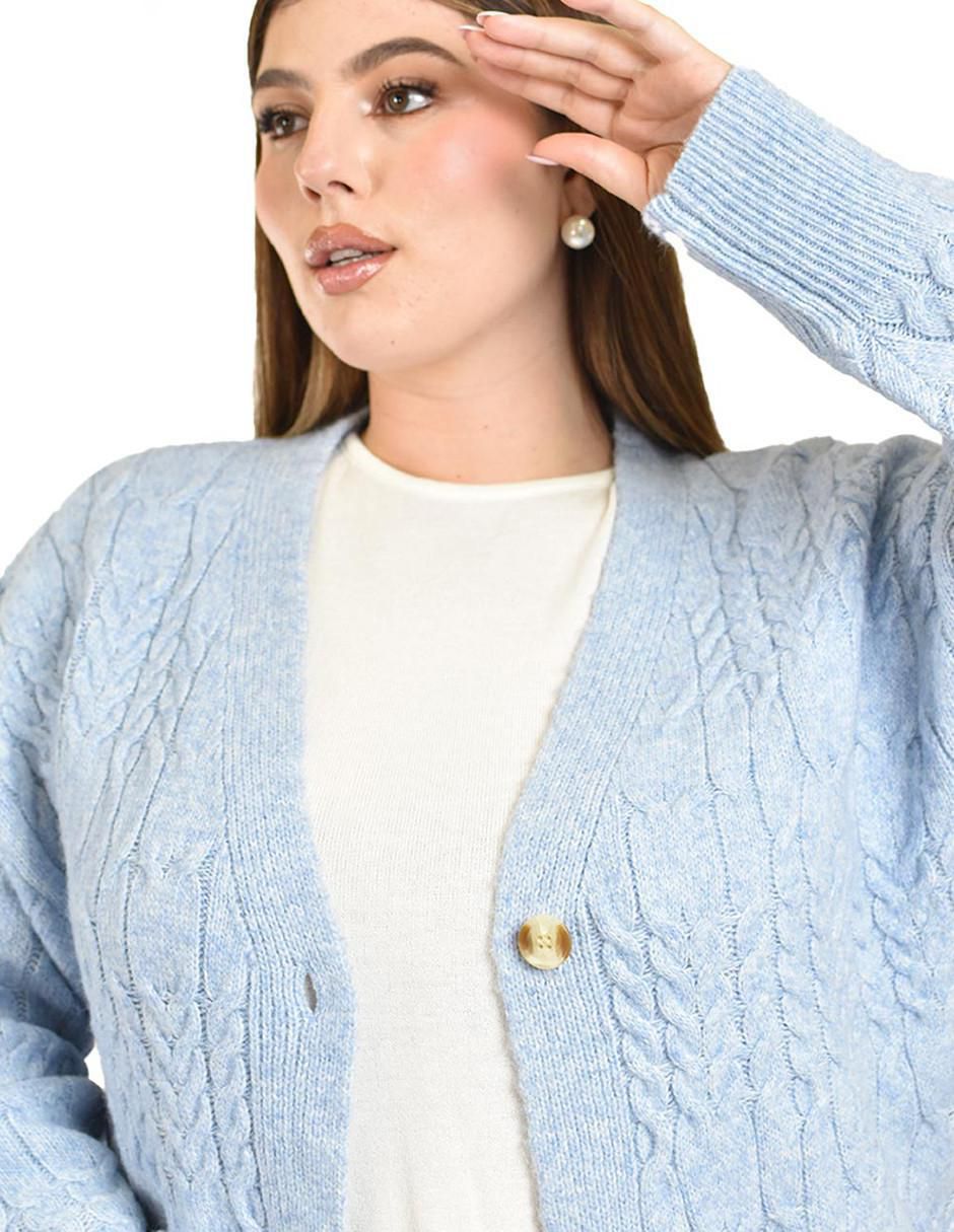 Suéter cuello V para mujer 4