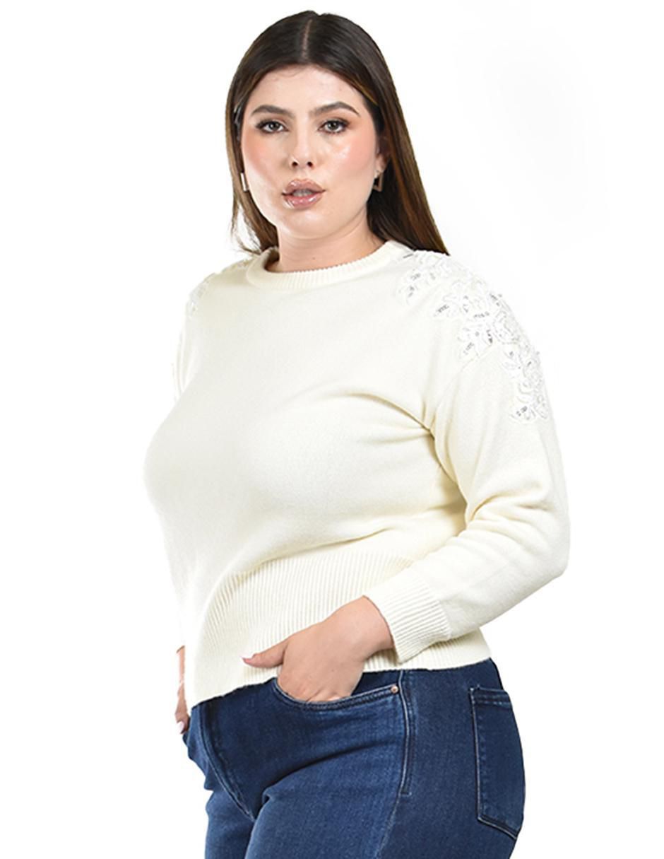 Suéter cuello redondo para mujer 2