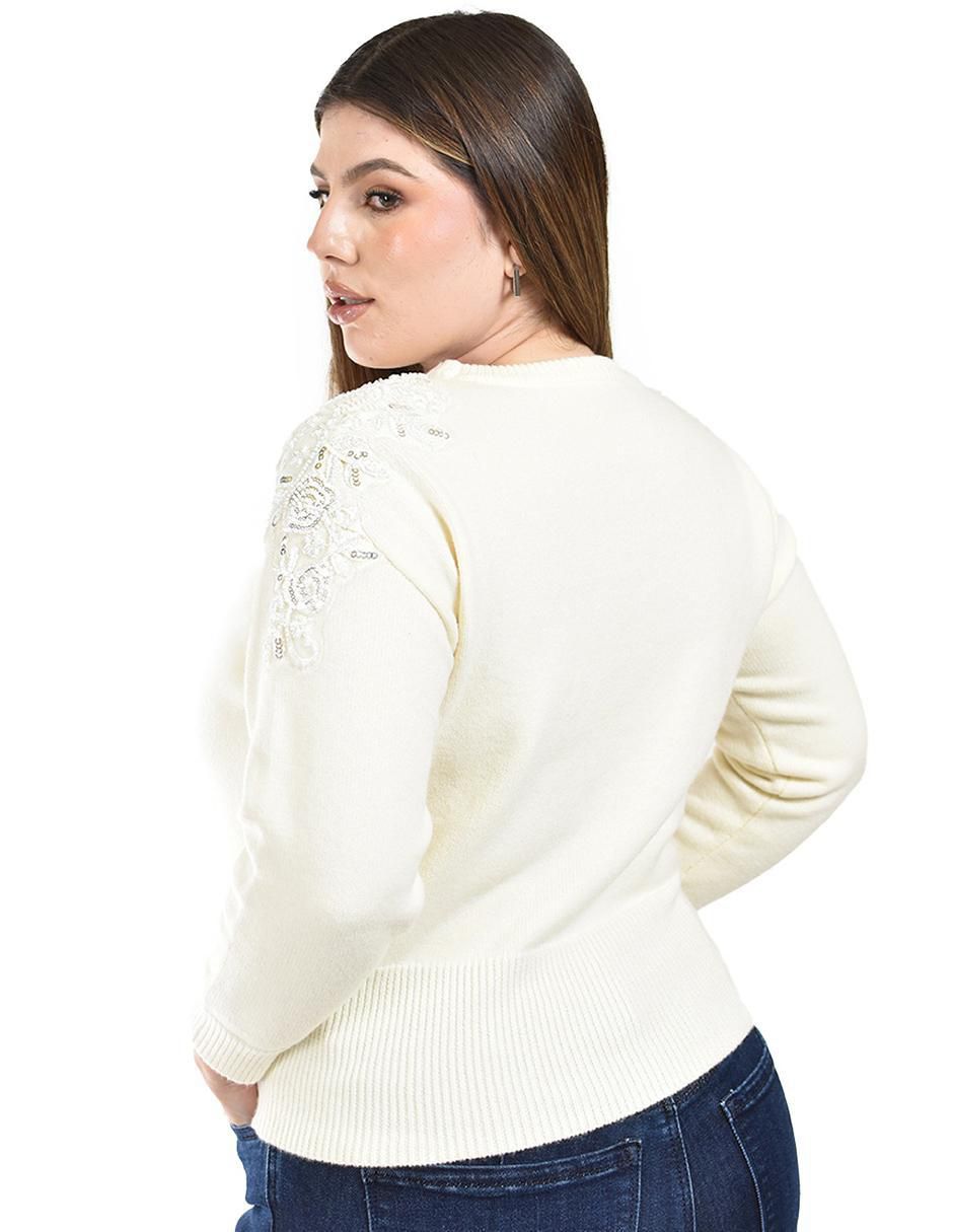 Suéter cuello redondo para mujer 3