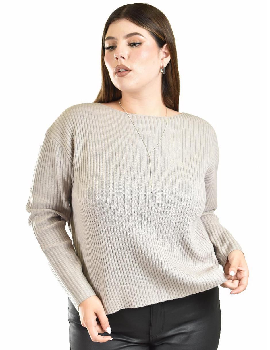 Suéter cuello ojal para mujer Suéter cuello ojal para mujer