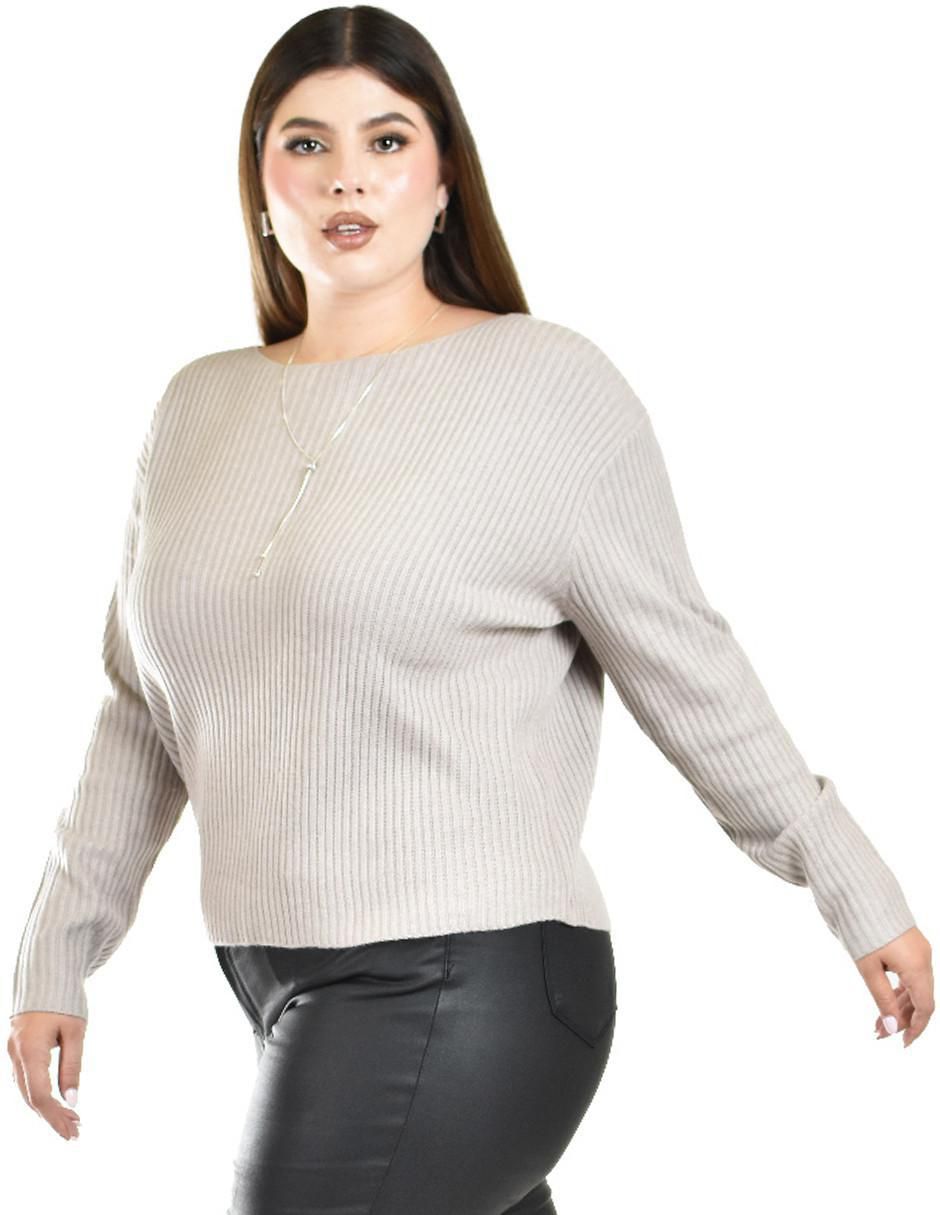 Suéter cuello ojal para mujer 2