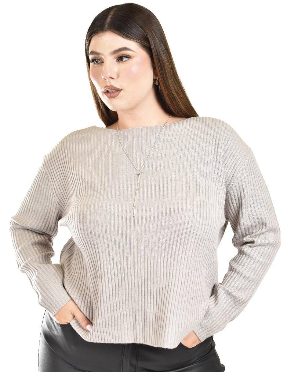 Suéter cuello ojal para mujer 4