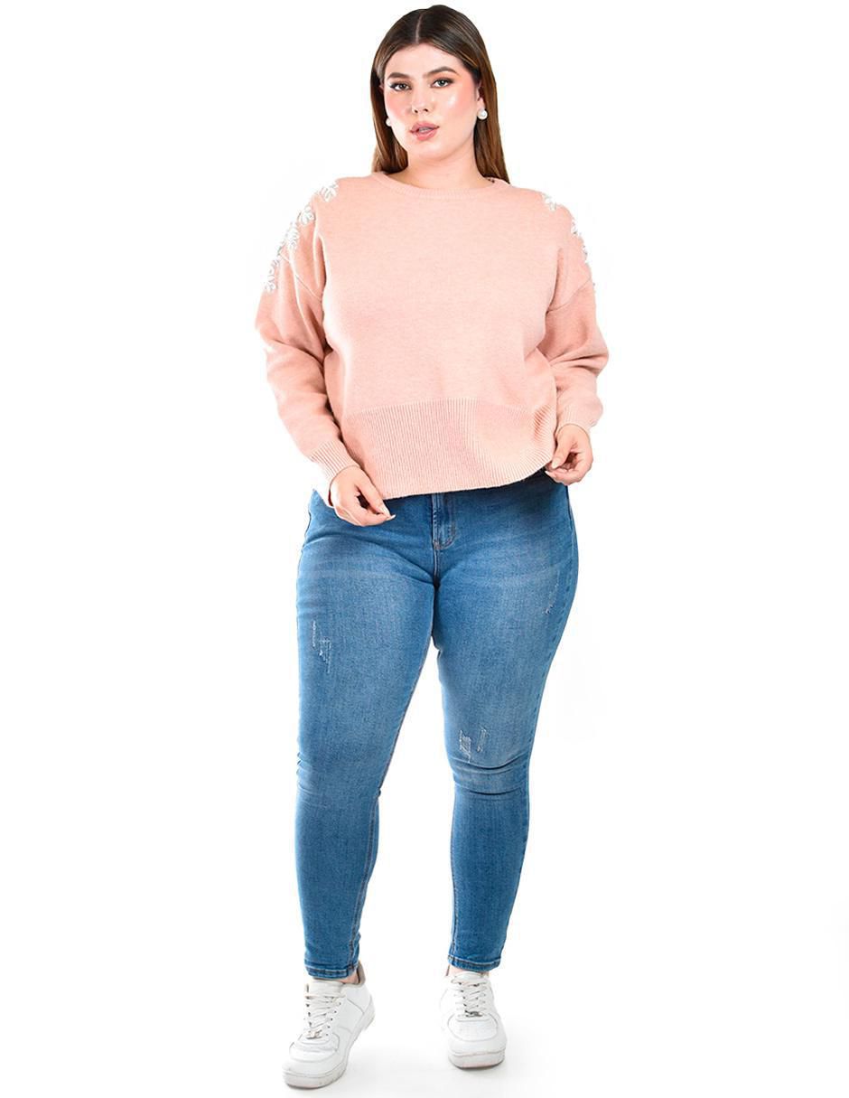 Suéter cuello redondo para mujer 6