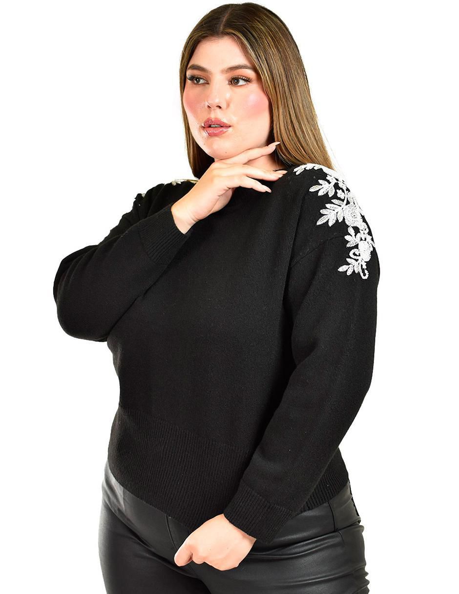 Suéter cuello redondo para mujer 2