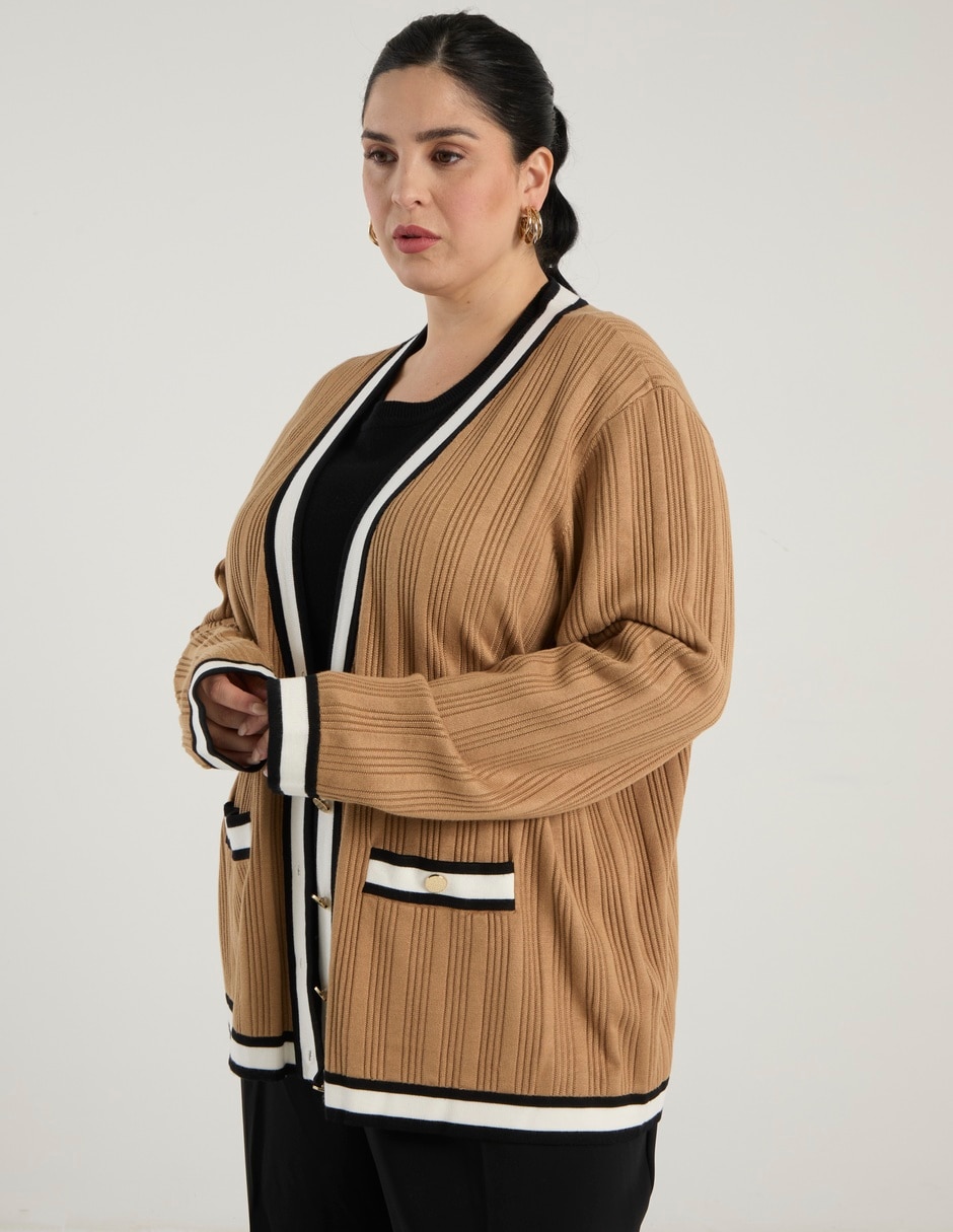 Suéter cuello V para mujer