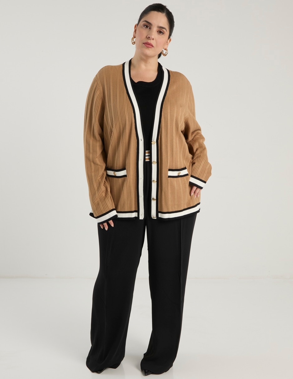 Suéter cuello V para mujer 2