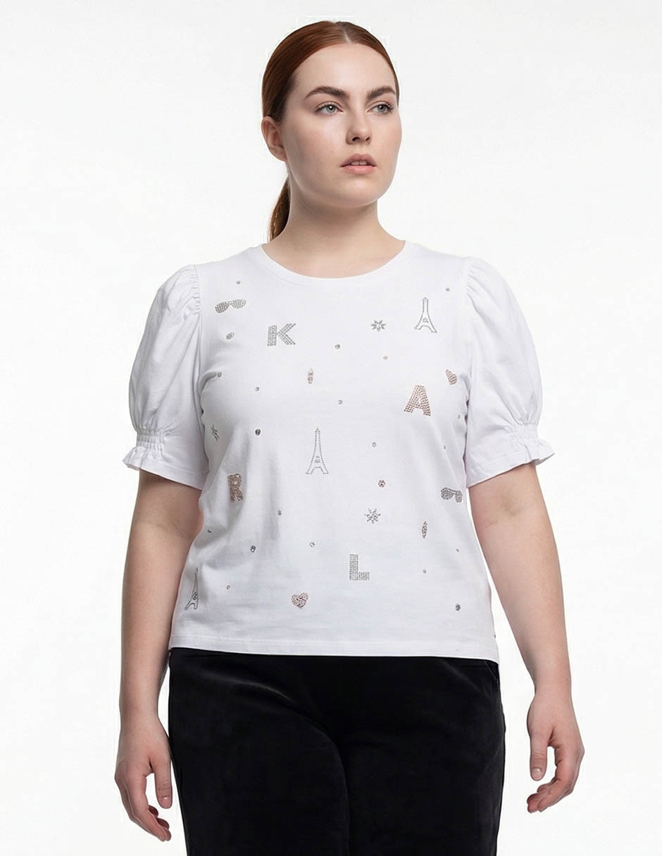 Blusa manga corta para mujer