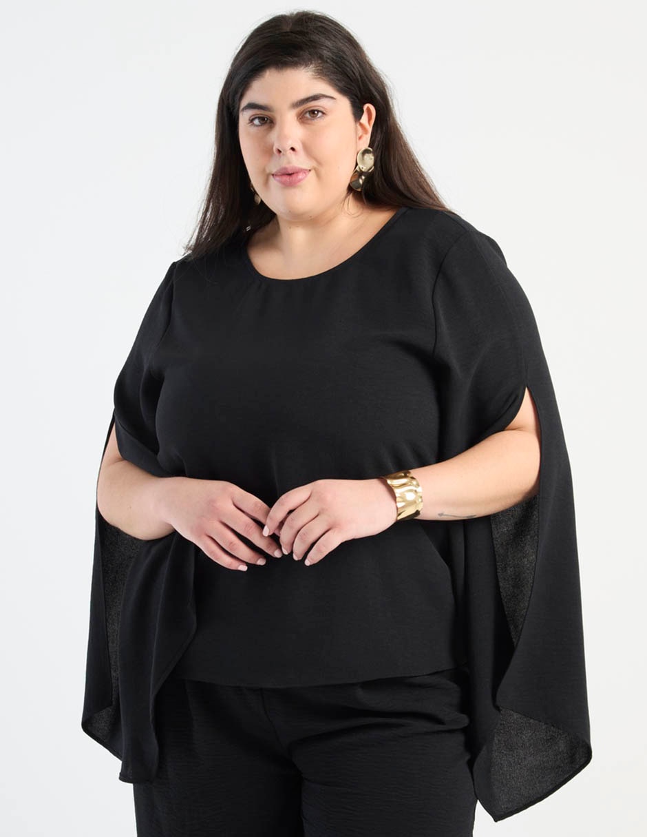 Blusa túnica manga larga para mujer