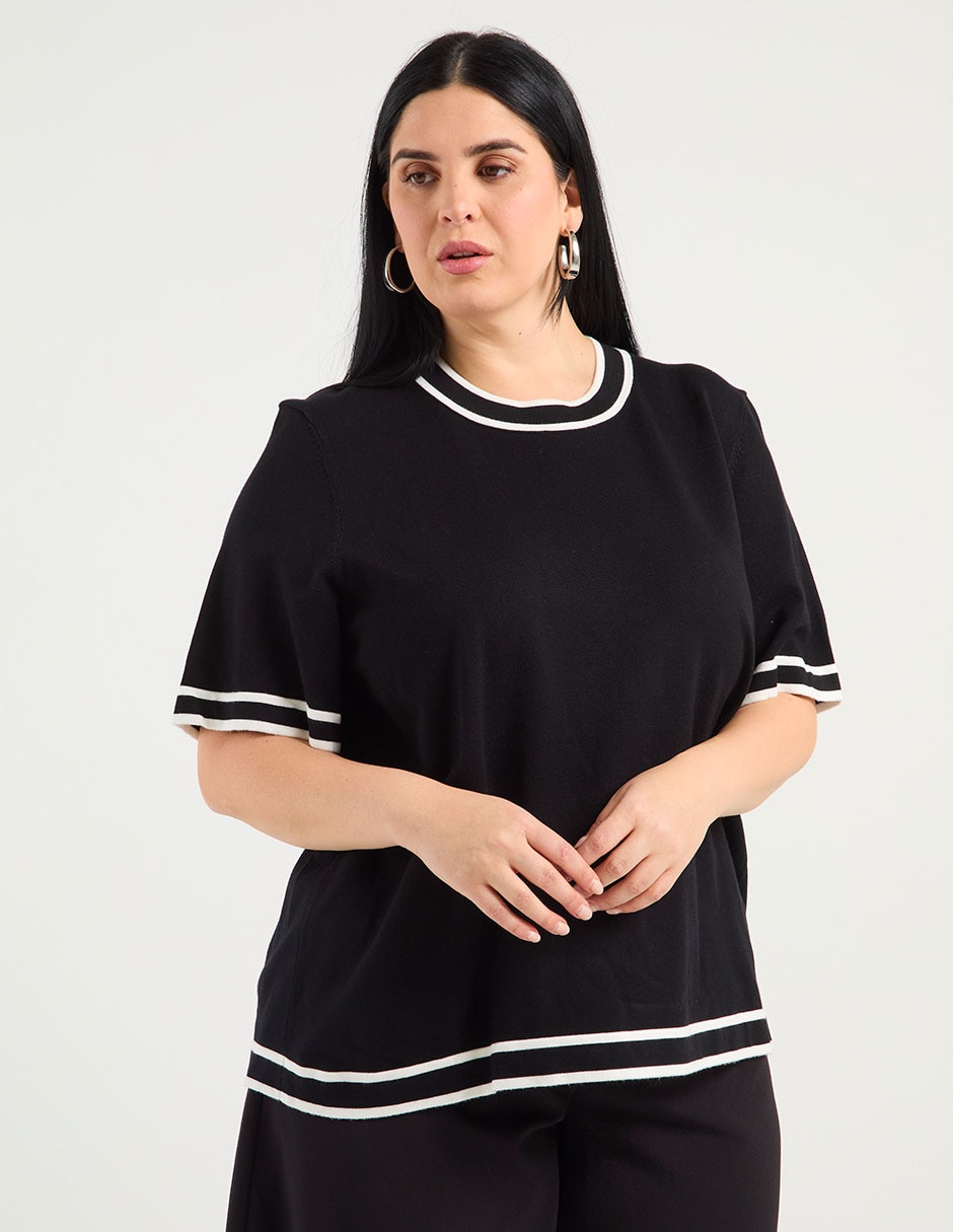 Blusa manga corta para mujer