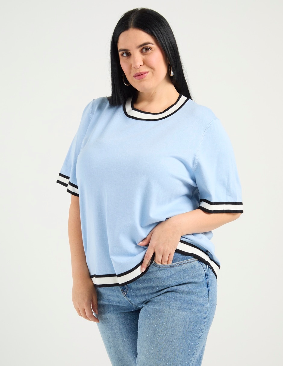 Blusa manga corta para mujer
