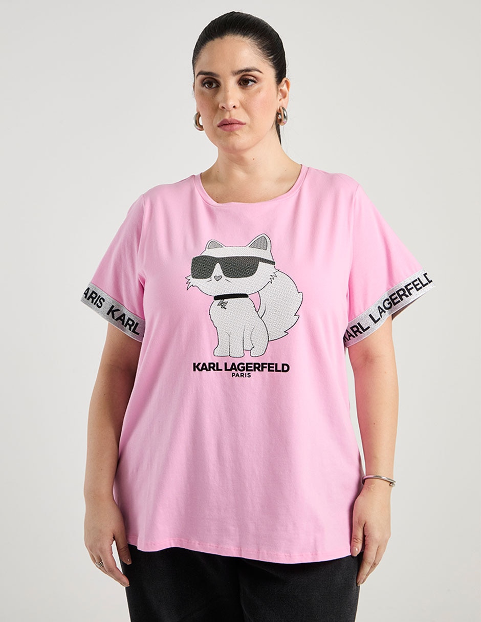 Playera manga corta cuello redondo para mujer Playera manga corta cuello redondo para mujer