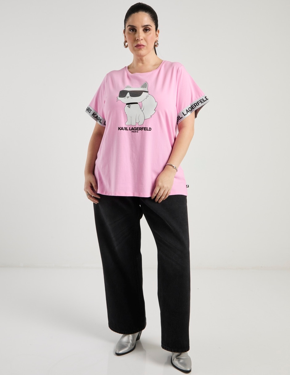 Playera manga corta cuello redondo para mujer 2