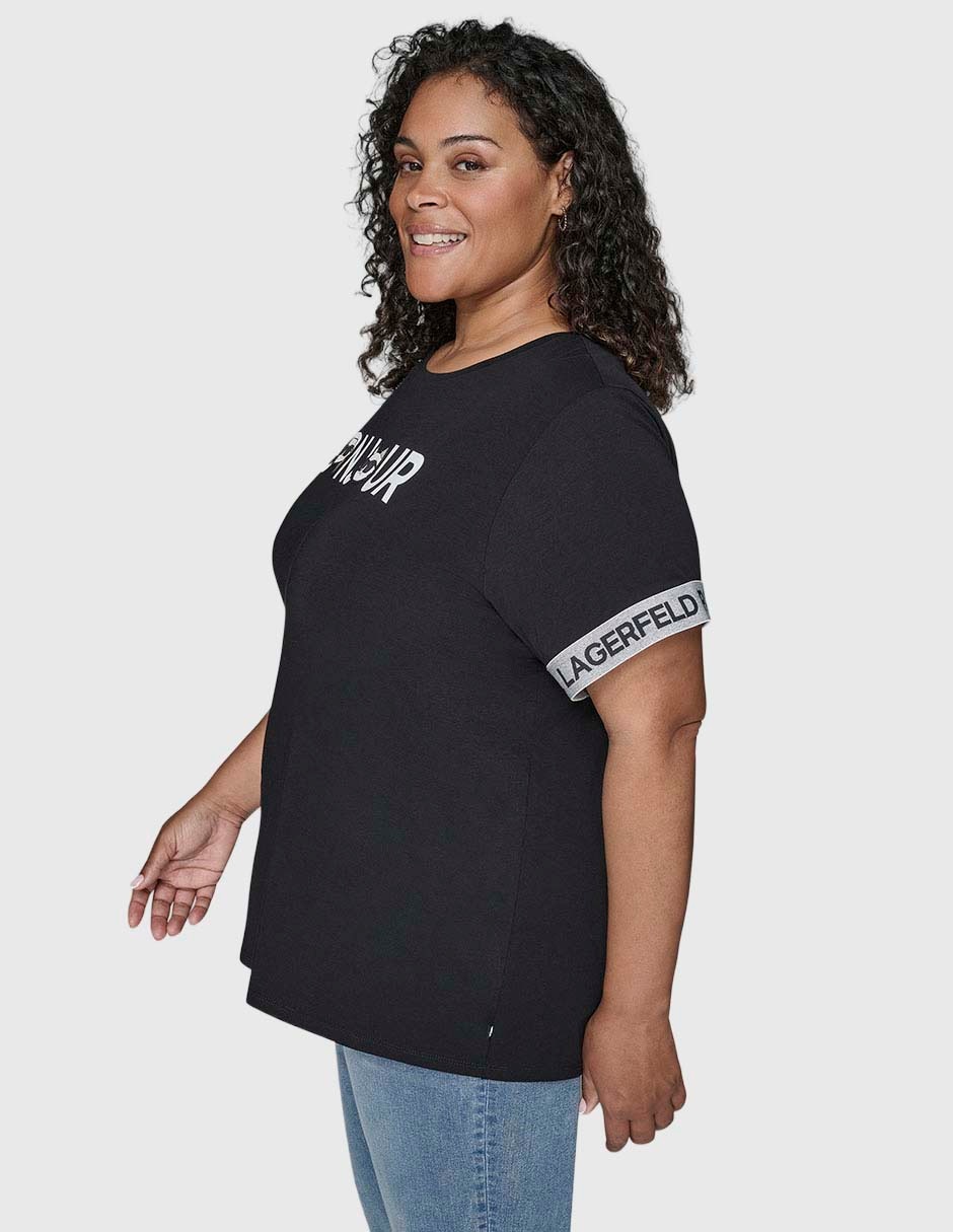 Playera manga corta cuello redondo para mujer 3