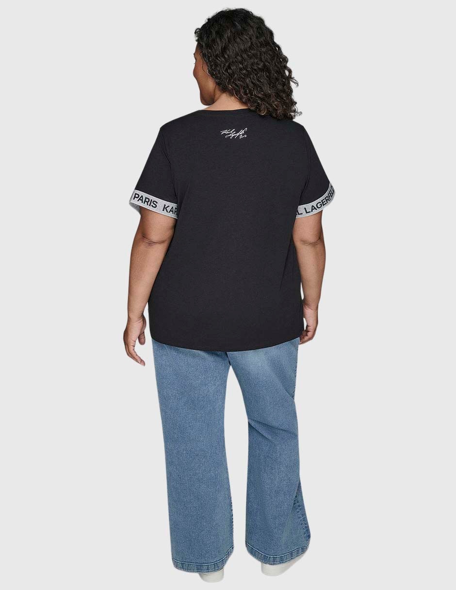 Playera manga corta cuello redondo para mujer 5