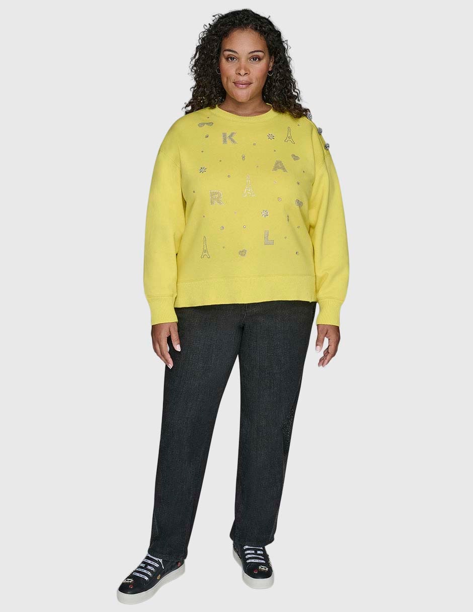 Suéter cuello redondo para mujer 2