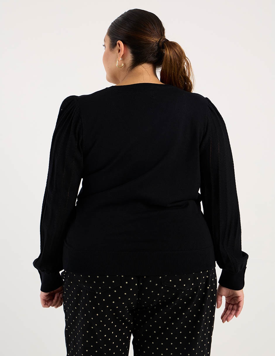 Suéter cuello v para mujer 3