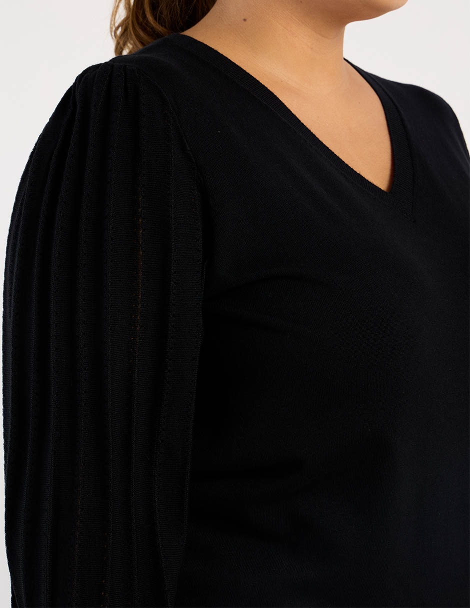 Suéter cuello v para mujer 4
