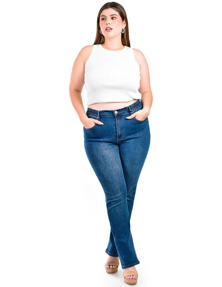 Jeans straight J-Ch-Zh-0103-Medio para mujer 6