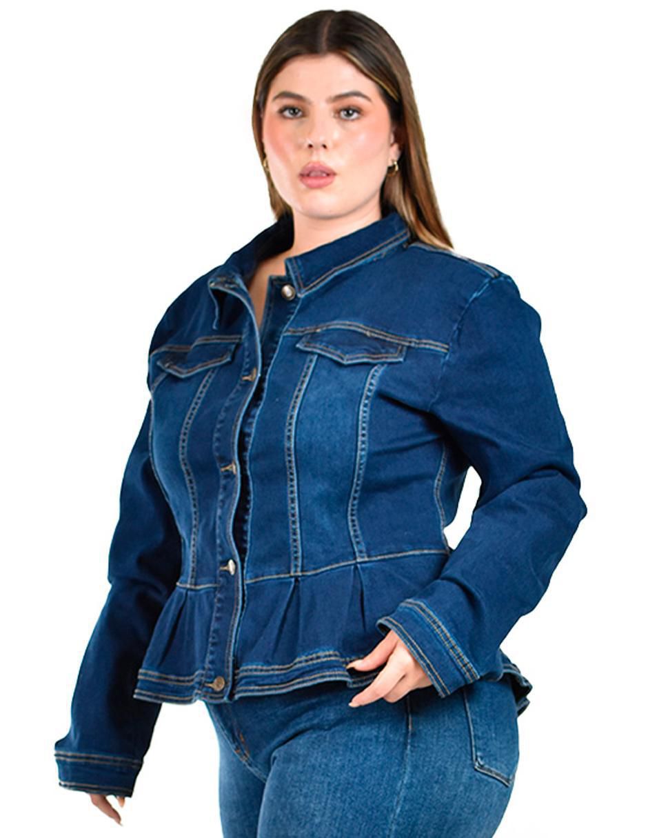 Chamarra casual de mezclilla para mujer 2