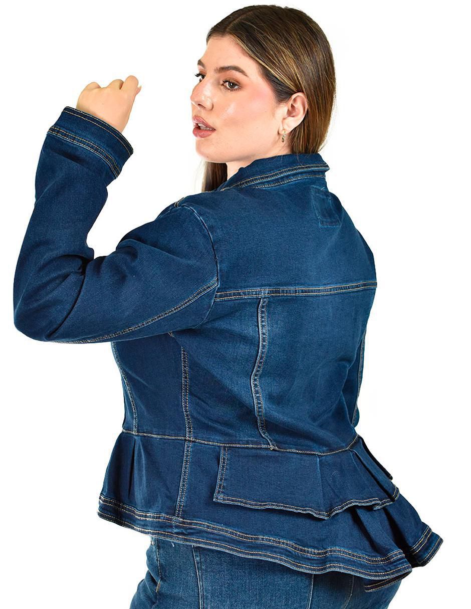 Chamarra casual de mezclilla para mujer 4