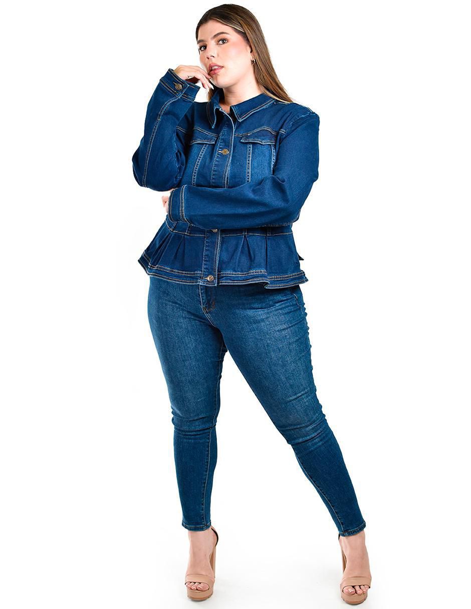 Chamarra casual de mezclilla para mujer 5