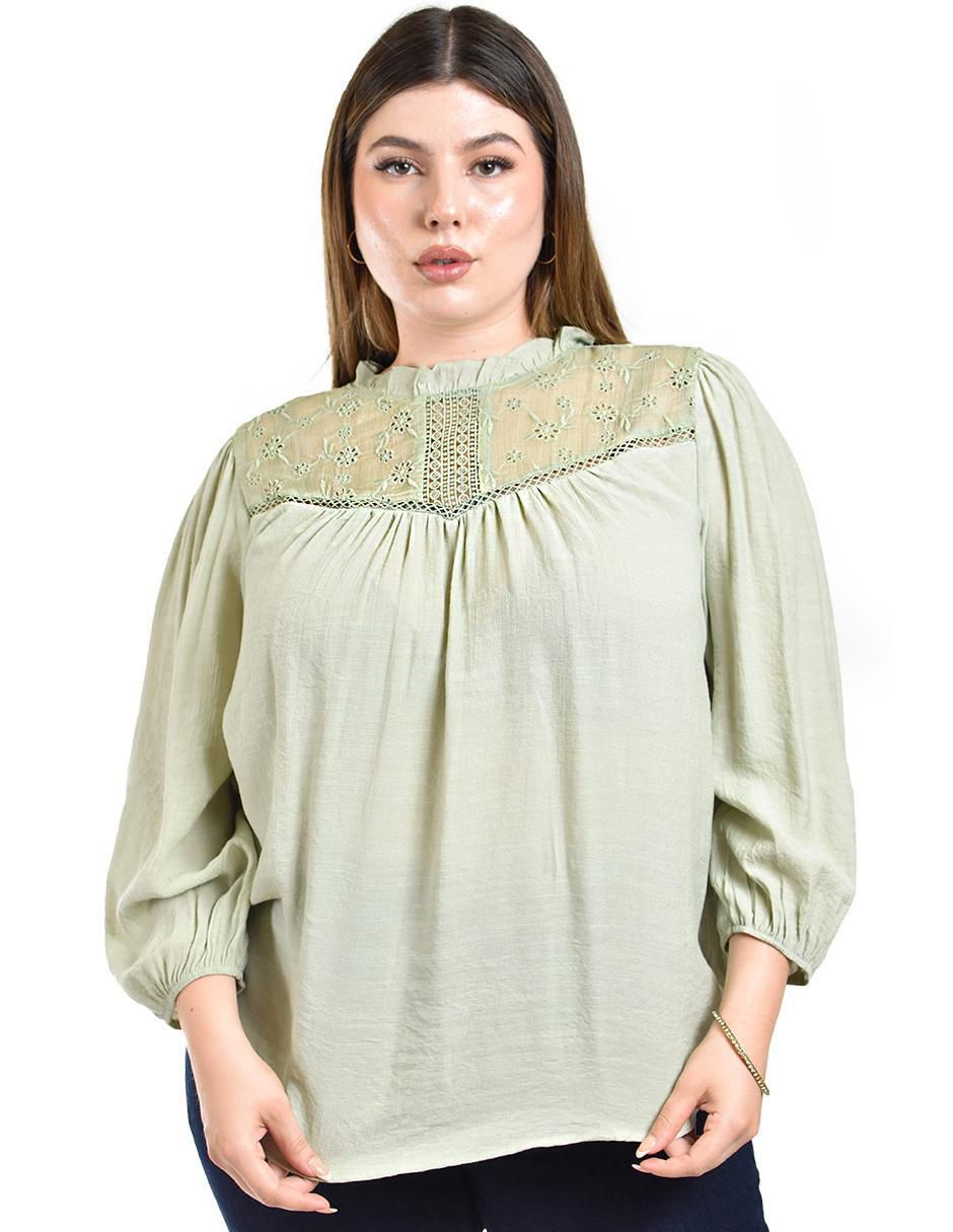 Blusa manga larga para mujer